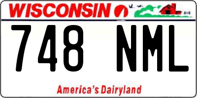 WI license plate 748NML