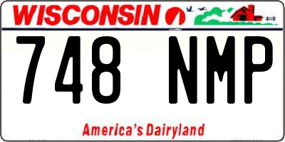 WI license plate 748NMP