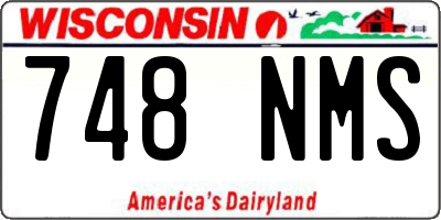 WI license plate 748NMS