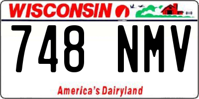 WI license plate 748NMV