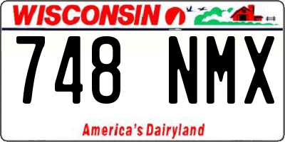 WI license plate 748NMX