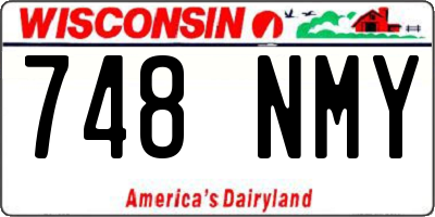 WI license plate 748NMY