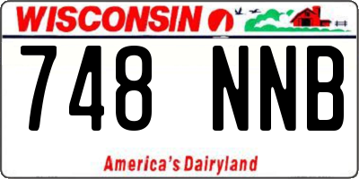 WI license plate 748NNB