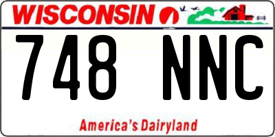 WI license plate 748NNC