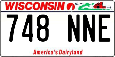 WI license plate 748NNE