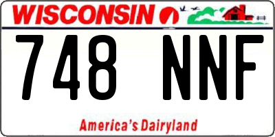 WI license plate 748NNF