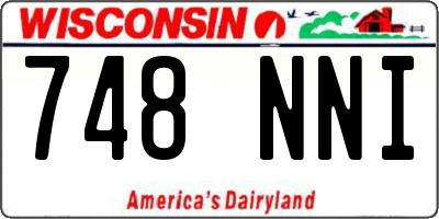 WI license plate 748NNI