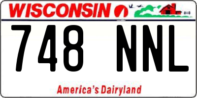 WI license plate 748NNL