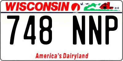 WI license plate 748NNP