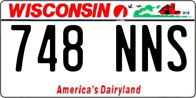 WI license plate 748NNS