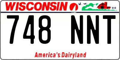 WI license plate 748NNT