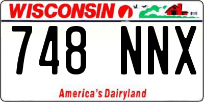 WI license plate 748NNX