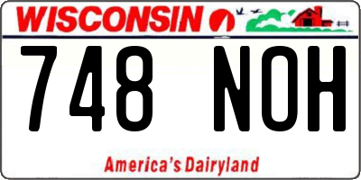 WI license plate 748NOH