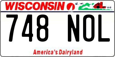 WI license plate 748NOL