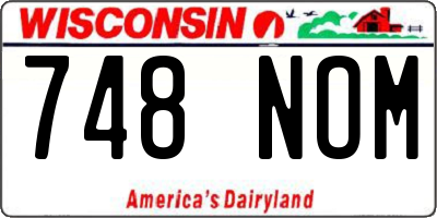 WI license plate 748NOM