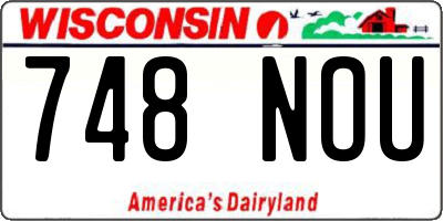 WI license plate 748NOU