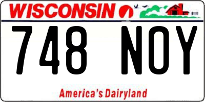 WI license plate 748NOY