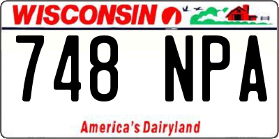WI license plate 748NPA