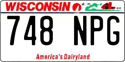 WI license plate 748NPG