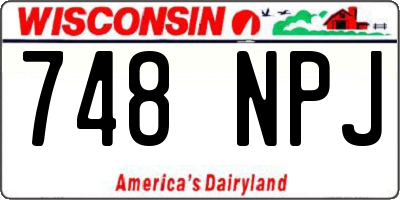 WI license plate 748NPJ