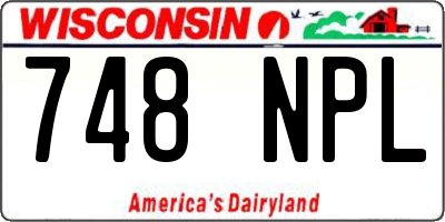 WI license plate 748NPL