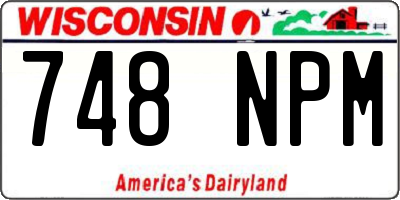 WI license plate 748NPM