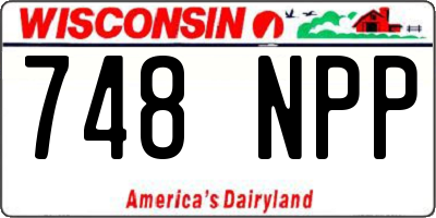 WI license plate 748NPP