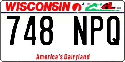 WI license plate 748NPQ