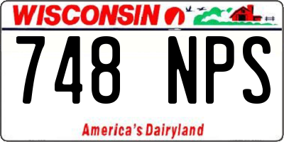WI license plate 748NPS
