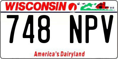 WI license plate 748NPV