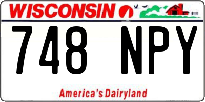 WI license plate 748NPY