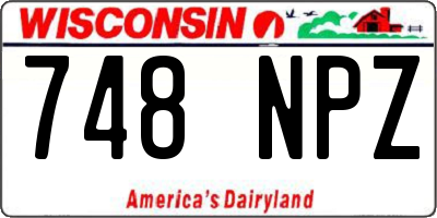 WI license plate 748NPZ
