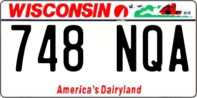 WI license plate 748NQA