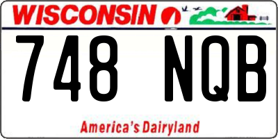WI license plate 748NQB