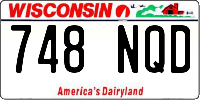 WI license plate 748NQD