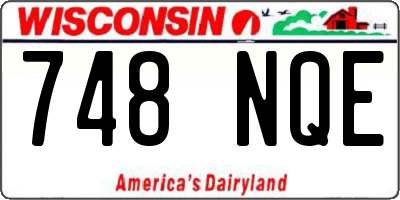 WI license plate 748NQE