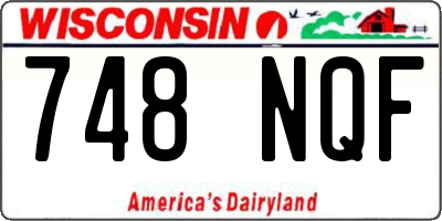 WI license plate 748NQF