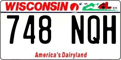 WI license plate 748NQH