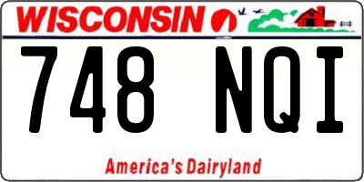 WI license plate 748NQI