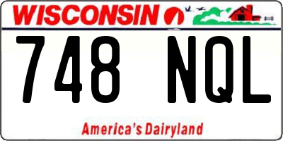 WI license plate 748NQL