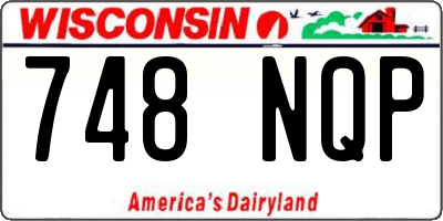 WI license plate 748NQP