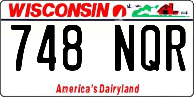 WI license plate 748NQR