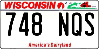 WI license plate 748NQS