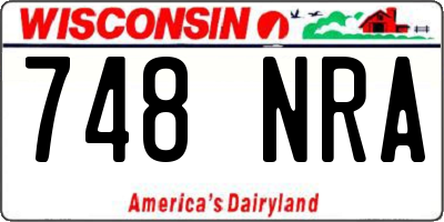WI license plate 748NRA