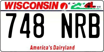 WI license plate 748NRB