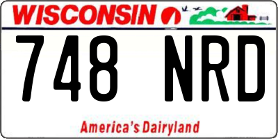 WI license plate 748NRD