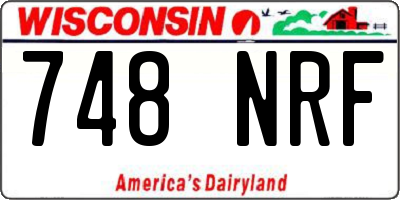 WI license plate 748NRF