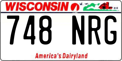 WI license plate 748NRG