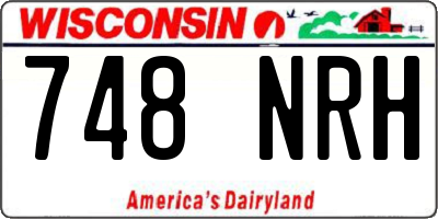 WI license plate 748NRH