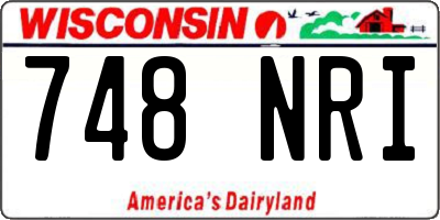 WI license plate 748NRI